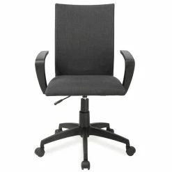 Buy ⭐ Leick Furniture Leick Apostrophe Linen Office Chair In Black ✔️ -Deals Writing Desks Store 1370527 1 L