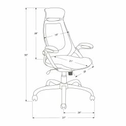 Discount 😀 Monarch Adjustable High Back Office Chair In Black 🔥 -Deals Writing Desks Store 1416391 2 L