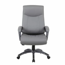Budget 👍 Boss Office Products Boss Office Double Layer Executive Chair In Gray 👏 -Deals Writing Desks Store 1459518 1 L