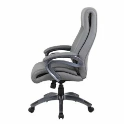 Budget 👍 Boss Office Products Boss Office Double Layer Executive Chair In Gray 👏 -Deals Writing Desks Store 1459518 2 L
