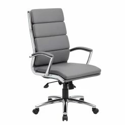Hot Sale ✨ Boss Office Products Boss Office CaressoftPlus Executive Chair In Gray 🛒 -Deals Writing Desks Store 1459519 1 L