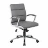 Best deal ⌛ Boss Office Products Boss Office CaressoftPlus Executive Mid-Back Chair In Gray 🧨
