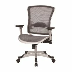 Deals ✨ Office Star Executive Gray Mesh Back Office Chair 😀 -Deals Writing Desks Store 1463611 2 L