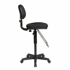 Best deal 🧨 Office Star Economical Black Fabric Chair With Chrome Teardrop Footrest 🧨 -Deals Writing Desks Store 1463678 2 L