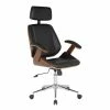 Cheapest 👏 Armen Living Century Faux Leather Office Chair In Black ❤️ -Deals Writing Desks Store 1469148 L