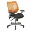 Flash Sale 😉 Office Star Unique Self Adjusting Orange Fabric SpaceFlex Back Managers Chair ❤️ -Deals Writing Desks Store 151167 L