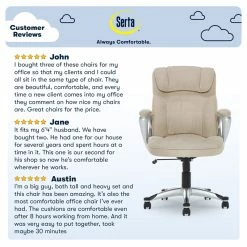Best reviews of 🔥 Serta At Home Serta Hannah Office Chair In Fawn Tan Linen Metallic Finish 🛒 25 Best reviews of 🔥 Serta At Home Serta Hannah Office Chair In Fawn Tan Linen Metallic Finish 🛒 -Deals Writing Desks Store 1519140 24 L
