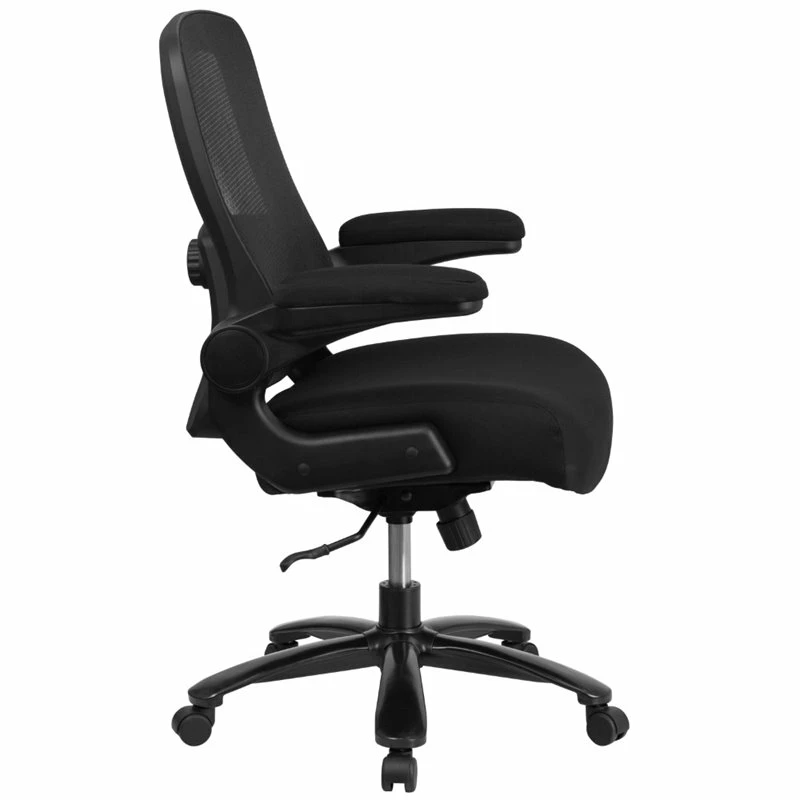 Hot Sale 💯 Flash Furniture Big And Tall Fabric Upholstered Office Swivel Chair In Black ❤️ 5 Hot Sale 💯 Flash Furniture Big And Tall Fabric Upholstered Office Swivel Chair In Black ❤️ - Image 3