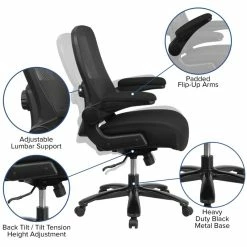 Hot Sale 💯 Flash Furniture Big And Tall Fabric Upholstered Office Swivel Chair In Black ❤️ 13 Hot Sale 💯 Flash Furniture Big And Tall Fabric Upholstered Office Swivel Chair In Black ❤️ -Deals Writing Desks Store 1521057 5 L