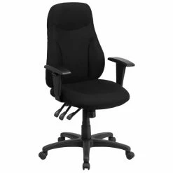 Best reviews of ❤️ Flash Furniture High Back Fabric Swivel Office Chair In Black 😉