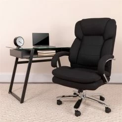 Discount โจ Flash Furniture Big And Tall Fabric Swivel Office Chair In Black ๐ 9 Discount โจ Flash Furniture Big And Tall Fabric Swivel Office Chair In Black ๐ -Deals Writing Desks Store 1521806 1 L