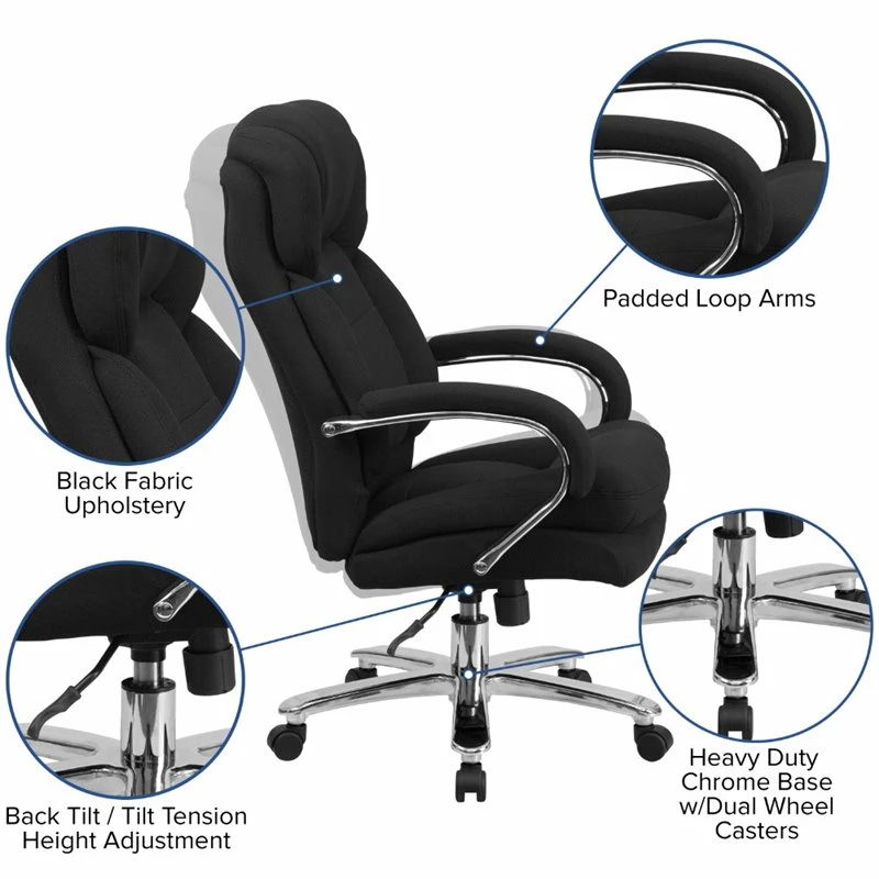 Discount โจ Flash Furniture Big And Tall Fabric Swivel Office Chair In Black ๐ 8 Discount โจ Flash Furniture Big And Tall Fabric Swivel Office Chair In Black ๐ - Image 6