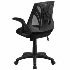Outlet 🤩 Flash Furniture Mid-Back Office Swivel Chair In Black Mesh 🧨 -Deals Writing Desks Store 1521820 2 L