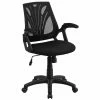 Outlet 🤩 Flash Furniture Mid-Back Office Swivel Chair In Black Mesh 🧨 -Deals Writing Desks Store 1521820 L
