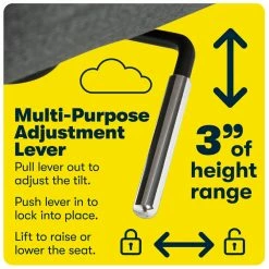 New 🎁 Serta At Home Serta Ashland Ergonomic Home Office Chair With Memory Foam Cushioning - Gray 😀 -Deals Writing Desks Store 1562391 19 L