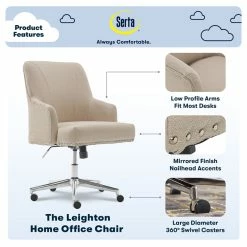 Flash Sale โจ Serta At Home Serta Leighton Home Office Chair With Memory Foam Beige ๐งจ 21 Flash Sale โจ Serta At Home Serta Leighton Home Office Chair With Memory Foam Beige ๐งจ -Deals Writing Desks Store 1562392 39 L
