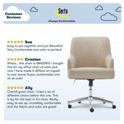 Flash Sale โจ Serta At Home Serta Leighton Home Office Chair With Memory Foam Beige ๐งจ 25 Flash Sale โจ Serta At Home Serta Leighton Home Office Chair With Memory Foam Beige ๐งจ -Deals Writing Desks Store 1562392 43 L