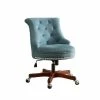 Outlet 👏 Bowery Hill Armless Upholstered Office Chair In Aqua 👏 1 Outlet 👏 Bowery Hill Armless Upholstered Office Chair In Aqua 👏 -Deals Writing Desks Store 1565759 L