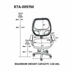 Best deal 💯 Scranton & Co Mesh Office Chair In Black ✨ -Deals Writing Desks Store 1567346 4 L