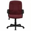 Best deal ✔️ Scranton & Co Mid-Back Office Chair With Nylon Arms In Burgundy 🔥 -Deals Writing Desks Store 1567551 L