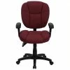 Wholesale 🎉 Scranton & Co Mid-Back Ergonomic Office Chair In Burgundy 😉 -Deals Writing Desks Store 1567570 L