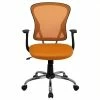 Best deal 😉 Scranton & Co Mid-Back Mesh Office Chair In Orange 🎁 -Deals Writing Desks Store 1567582 L