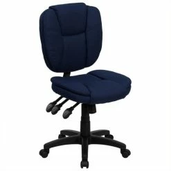 New 🥰 Scranton & Co Mid-Back Ergonomic Task Office Chair In Navy Blue ✔️ -Deals Writing Desks Store 1567588 1 L
