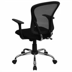 New 🎉 Scranton & Co Mid-Back Mesh Office Chair In Black 🧨 -Deals Writing Desks Store 1567593 3 L