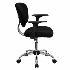 Coupon 🛒 Scranton & Co Mid-Back Mesh Task Office Chair With Arms In Black 😀 -Deals Writing Desks Store 1567664 1 L