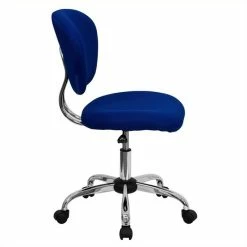 Cheap 🎁 Scranton & Co Mid-Back Mesh Task Office Chair In Blue 🤩 -Deals Writing Desks Store 1567668 1 L