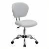 Outlet 👏 Scranton & Co Mid-Back Mesh Task Office Chair In White ✔️ -Deals Writing Desks Store 1567669 L