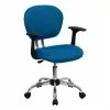 Flash Sale 🎉 Scranton & Co Mid-Back Mesh Task Office Chair With Arms In Turquoise 🛒 1 Flash Sale 🎉 Scranton & Co Mid-Back Mesh Task Office Chair With Arms In Turquoise 🛒 -Deals Writing Desks Store 1567670 L