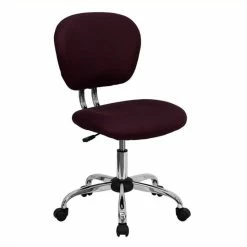Wholesale 😍 Scranton & Co Mid-Back Mesh Task Office Chair In Burgundy 🔥