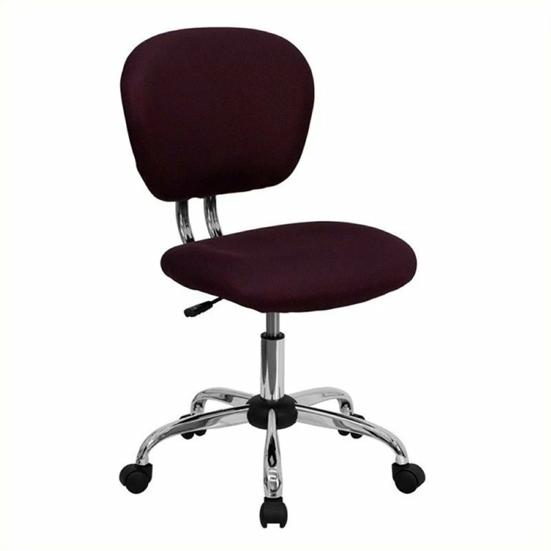 Wholesale 😍 Scranton & Co Mid-Back Mesh Task Office Chair In Burgundy 🔥 3 Wholesale 😍 Scranton & Co Mid-Back Mesh Task Office Chair In Burgundy 🔥