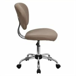 Outlet 🤩 Scranton & Co Mid-Back Mesh Task Office Chair In Coffee Brown 💯 -Deals Writing Desks Store 1567674 1 L
