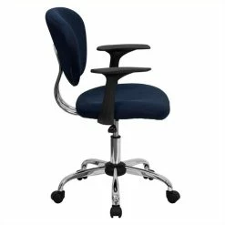 Top 10 👍 Scranton & Co Mid-Back Mesh Task Office Chair With Arms In Navy 🔔 -Deals Writing Desks Store 1567702 1 L