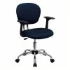 Top 10 👍 Scranton & Co Mid-Back Mesh Task Office Chair With Arms In Navy 🔔 -Deals Writing Desks Store 1567702 L