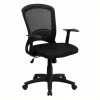 Outlet 👍 Scranton & Co Mid-Back Mesh Office Chair With Padded Seat In Black 😉 -Deals Writing Desks Store 1567708 L