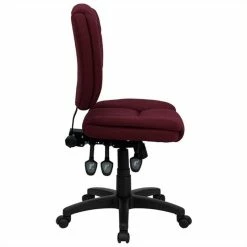 Brand new 😉 Scranton & Co Mid-Back Ergonomic Task Office Chair In Burgundy 🧨 -Deals Writing Desks Store 1567716 2 L