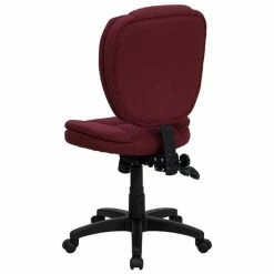Brand new 😉 Scranton & Co Mid-Back Ergonomic Task Office Chair In Burgundy 🧨 -Deals Writing Desks Store 1567716 3 L