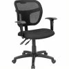 Cheap ⭐ Scranton & Co Mid-Back Mesh Task Office Chair With Arms In Black 🔔 -Deals Writing Desks Store 1567771 L