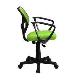 Best Sale 🎉 Scranton & Co Mid-Back Mesh Task Office Chair With Arms In Green ✔️ -Deals Writing Desks Store 1567797 1 L