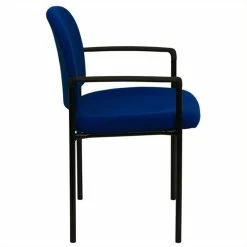 Outlet 😉 Scranton & Co Side Office Stacking Chair In Navy Blue ✔️ -Deals Writing Desks Store 1567840 2 L
