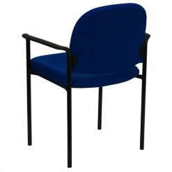 Outlet 😉 Scranton & Co Side Office Stacking Chair In Navy Blue ✔️ -Deals Writing Desks Store 1567840 3 L