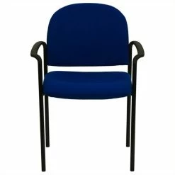 Outlet 😉 Scranton & Co Side Office Stacking Chair In Navy Blue ✔️