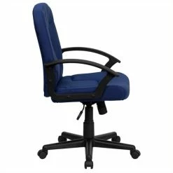 Deals 🔔 Scranton & Co Mid-Back Office Chair With Nylon Arms In Navy 🎉 -Deals Writing Desks Store 1567845 2 L