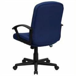 Deals 🔔 Scranton & Co Mid-Back Office Chair With Nylon Arms In Navy 🎉 -Deals Writing Desks Store 1567845 3 L