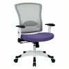 Hot Sale 🥰 Scranton & Co White Frame Managers Office Chair In Purple 😉 -Deals Writing Desks Store 1567874 L