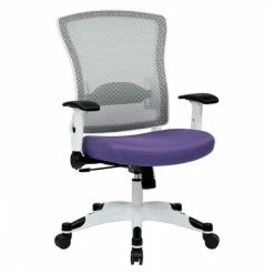 Hot Sale 🥰 Scranton & Co White Frame Managers Office Chair In Purple 😉