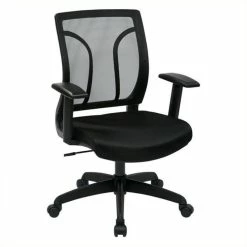 Hot Sale ✔️ Scranton & Co Screen Back Office Chair With Mesh Seat In Black 👏